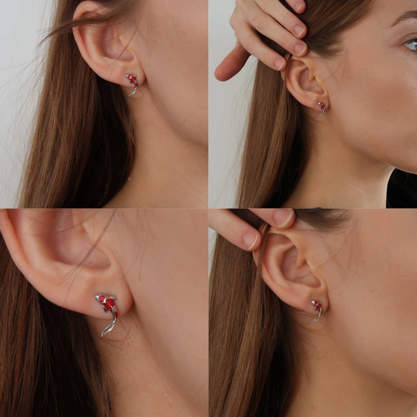 JAPANESE KOI FISH - Sterling Silver Earrings