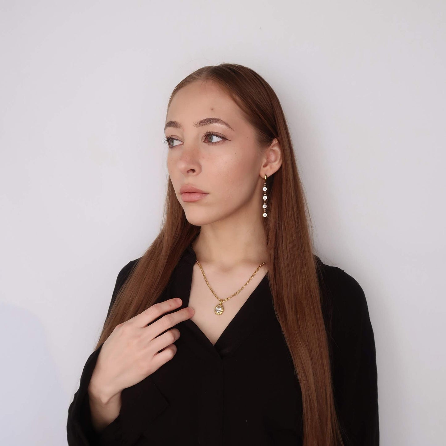 Crystal Drop Earrings - Hanging Sparkles (Stainless Steel)