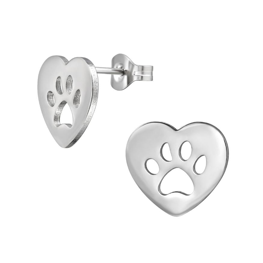 Fun Steel Studs - LadyBug Earrings, Alien, Penguin & Dog Paw Heart Earrings