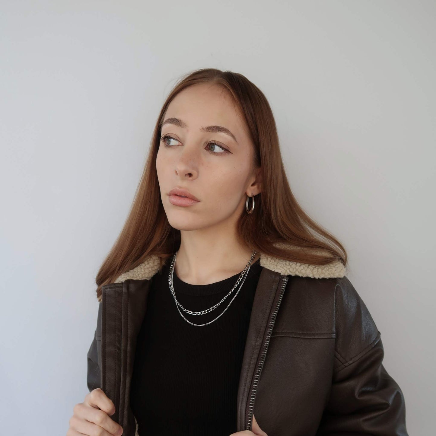 Silver Layered Figaro & Curb Chain - Silver Necklace