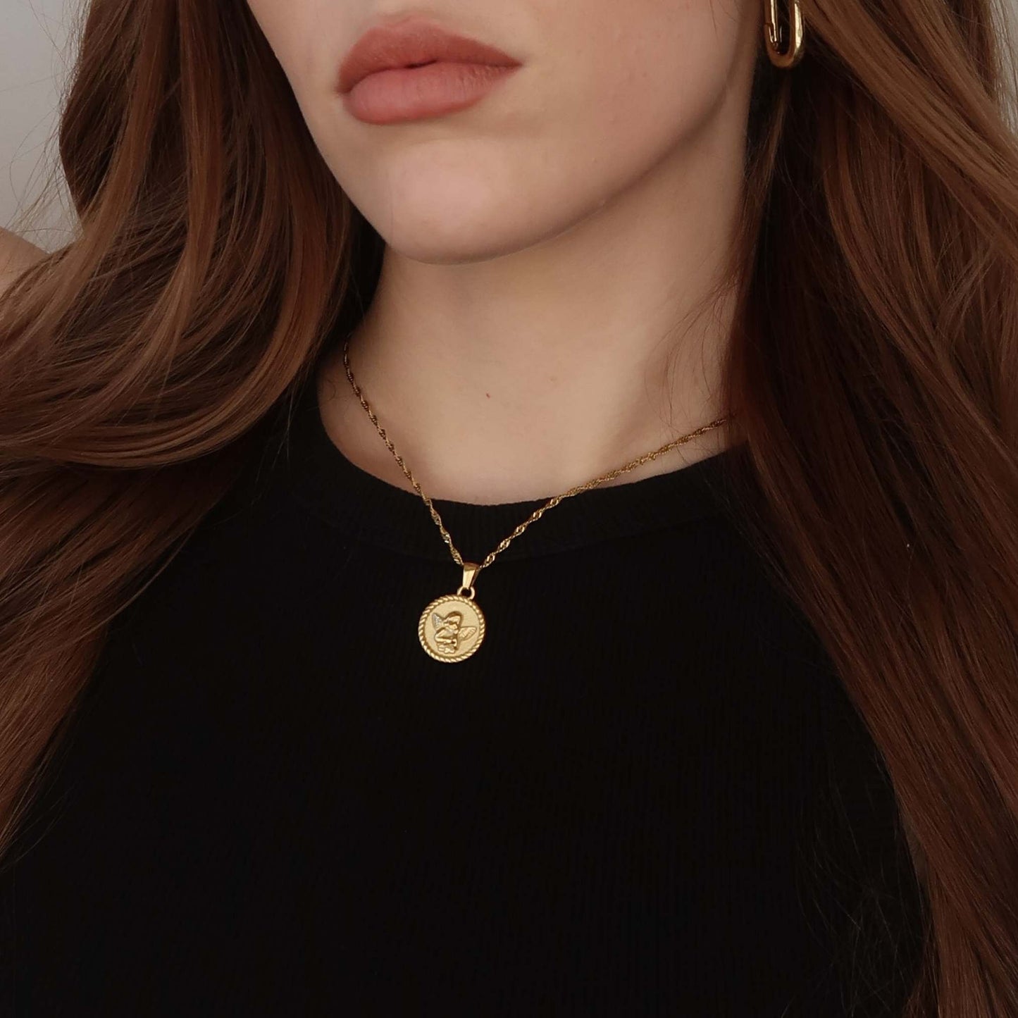 ANGEL BABY - Gold Singapore Chain Necklace 40cm (stainless steel)