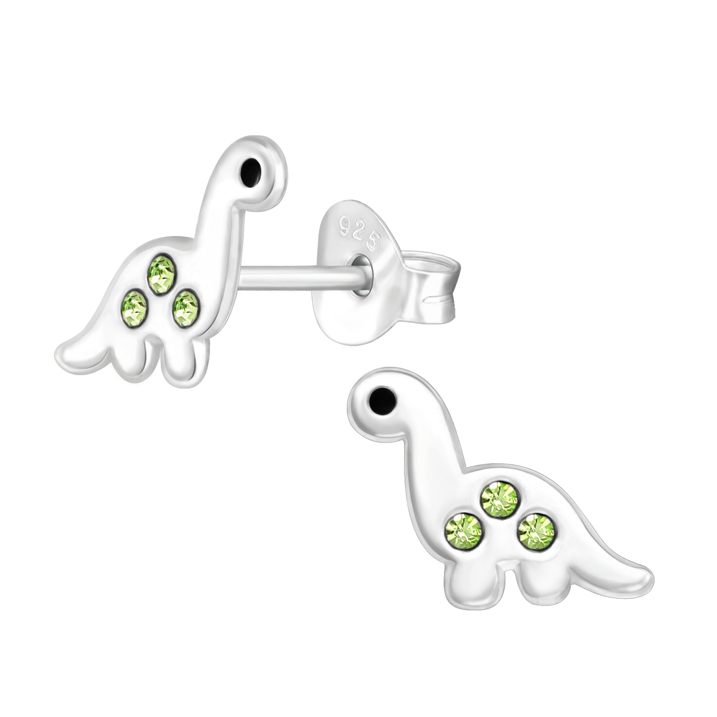 Sterling Silver Dinosaur Studs, Kids Animal Earrings