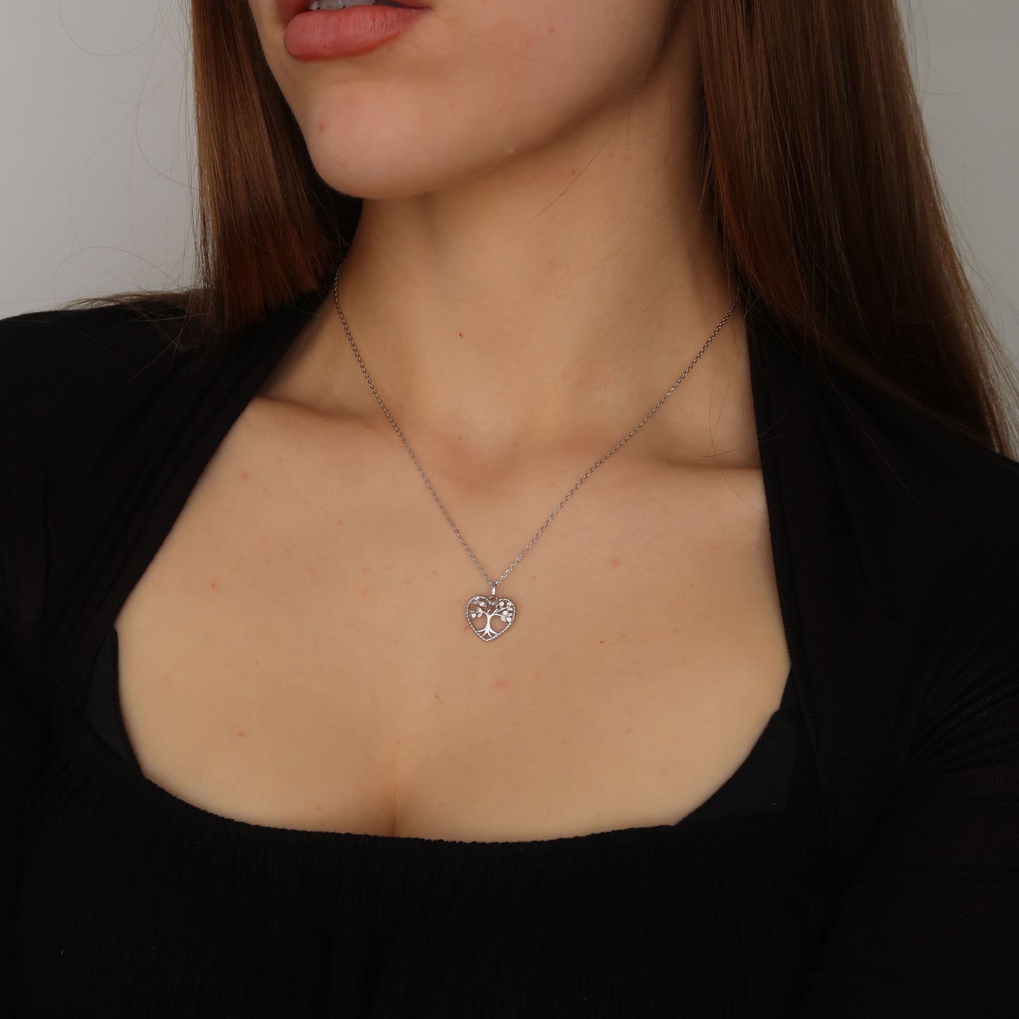 Tree of Hearts Necklace (45cm) - Made from Sterling Silver