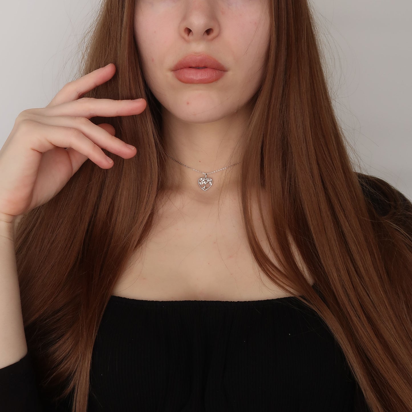 Tree of Hearts Necklace (45cm) - Made from Sterling Silver