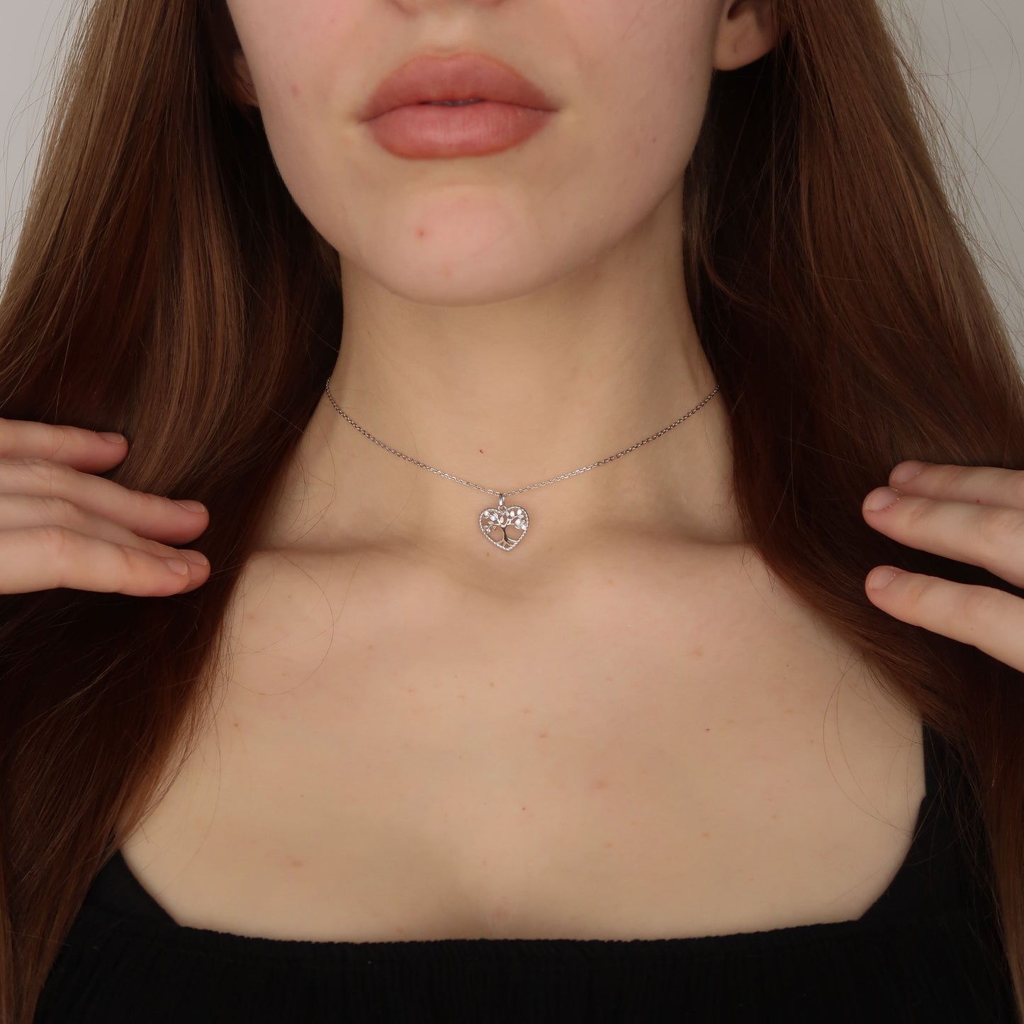 Tree of Hearts Necklace (45cm) - Made from Sterling Silver