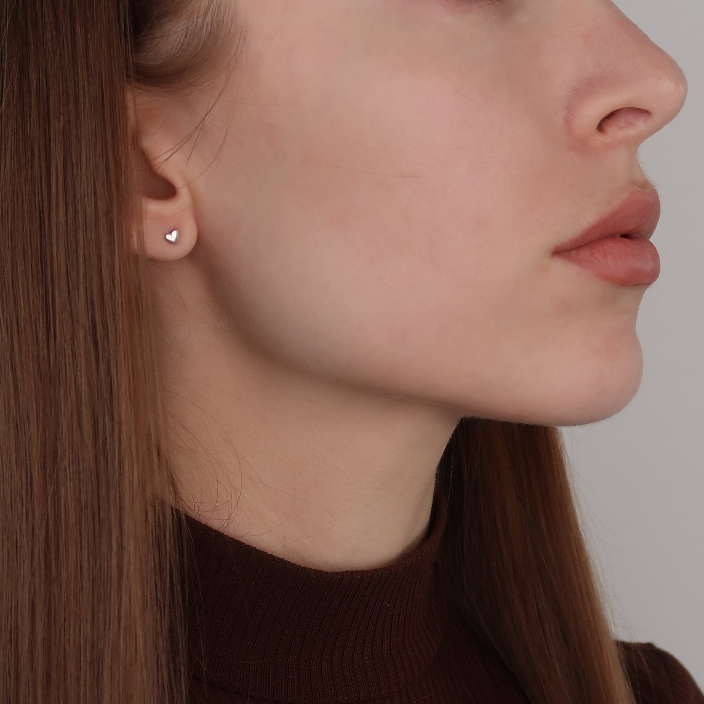 MINI SILVER HEART STUDS (4mm) - Made from Sterling Silver