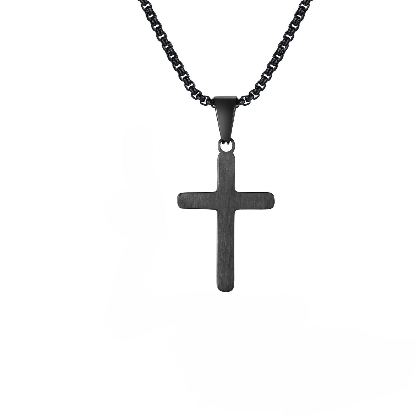 black cross neckalces, christian necklace, mens black necklace, christian cross necklace