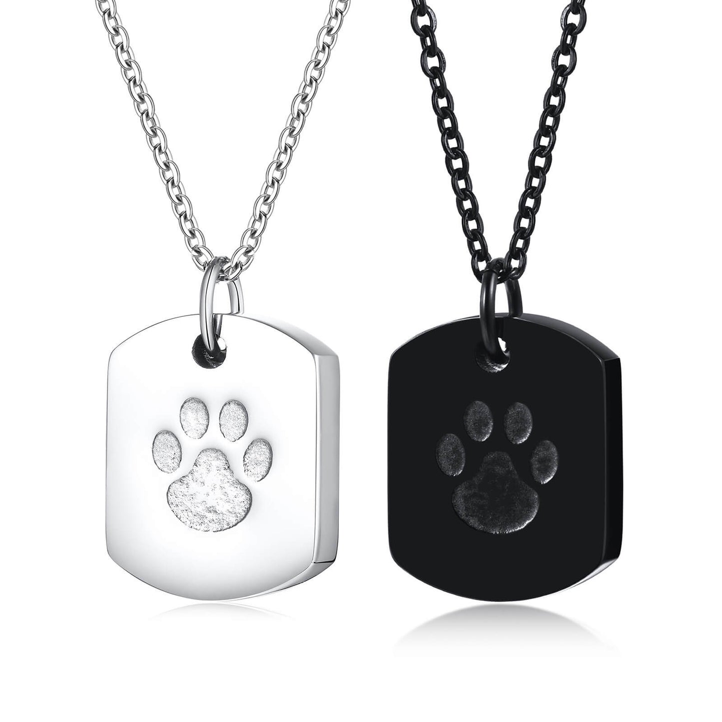 Urn Necklace for Ashes, Pet Dog Paw Print