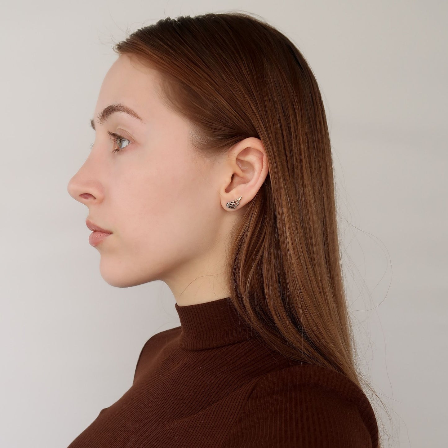 Sterling Silver Angel Wing Earrings (cubic zirconia crystal)