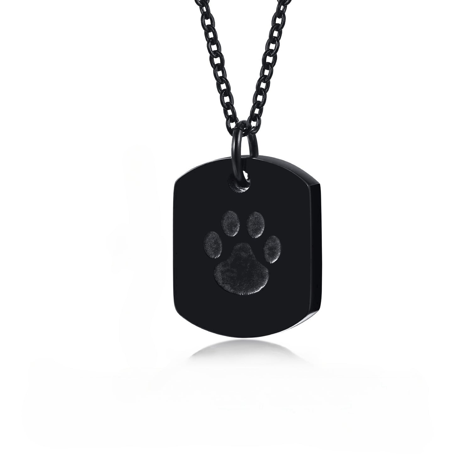 Urn Necklace for Ashes, Pet Dog Paw Print