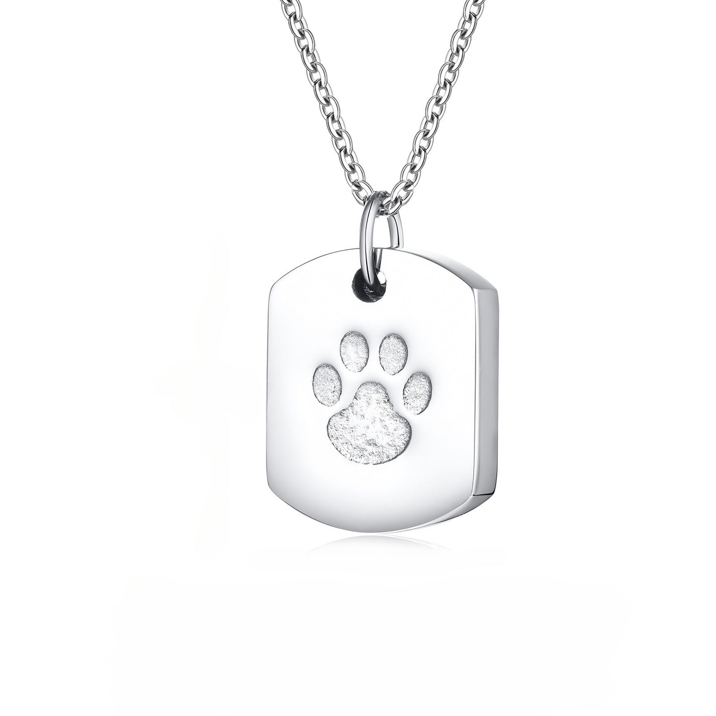Urn Necklace for Ashes, Pet Dog Paw Print