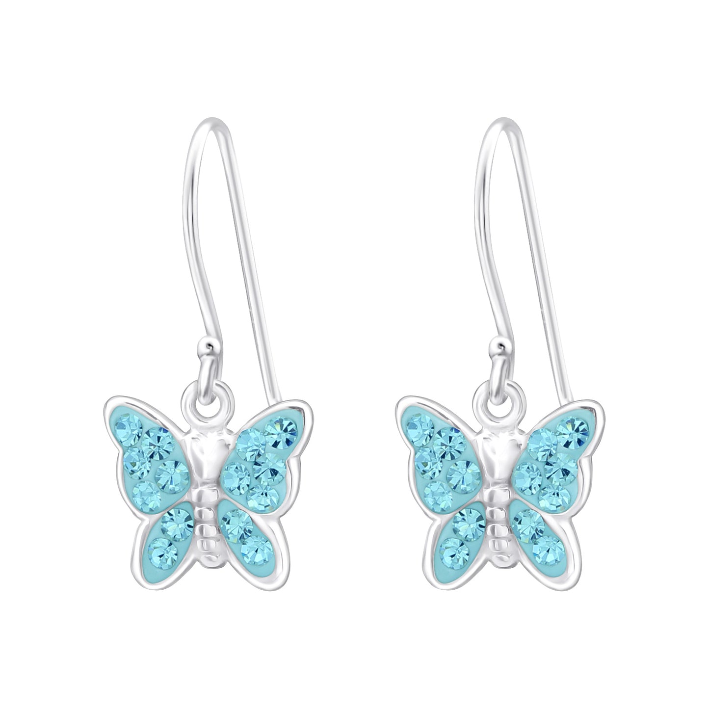 Butterfly Earrings, Drop Hanging Dangle Earrings