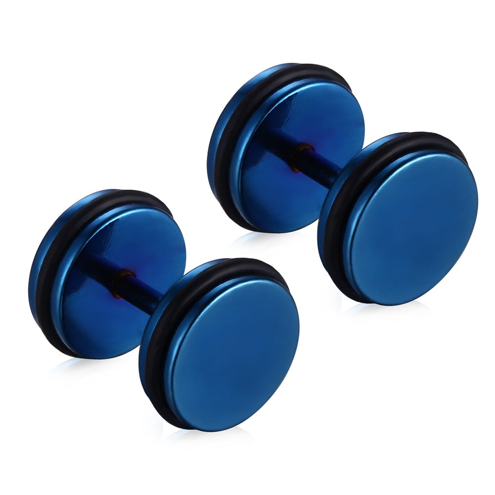 "SCREW BACK PLUG EARRINGS" - Stainless Steel