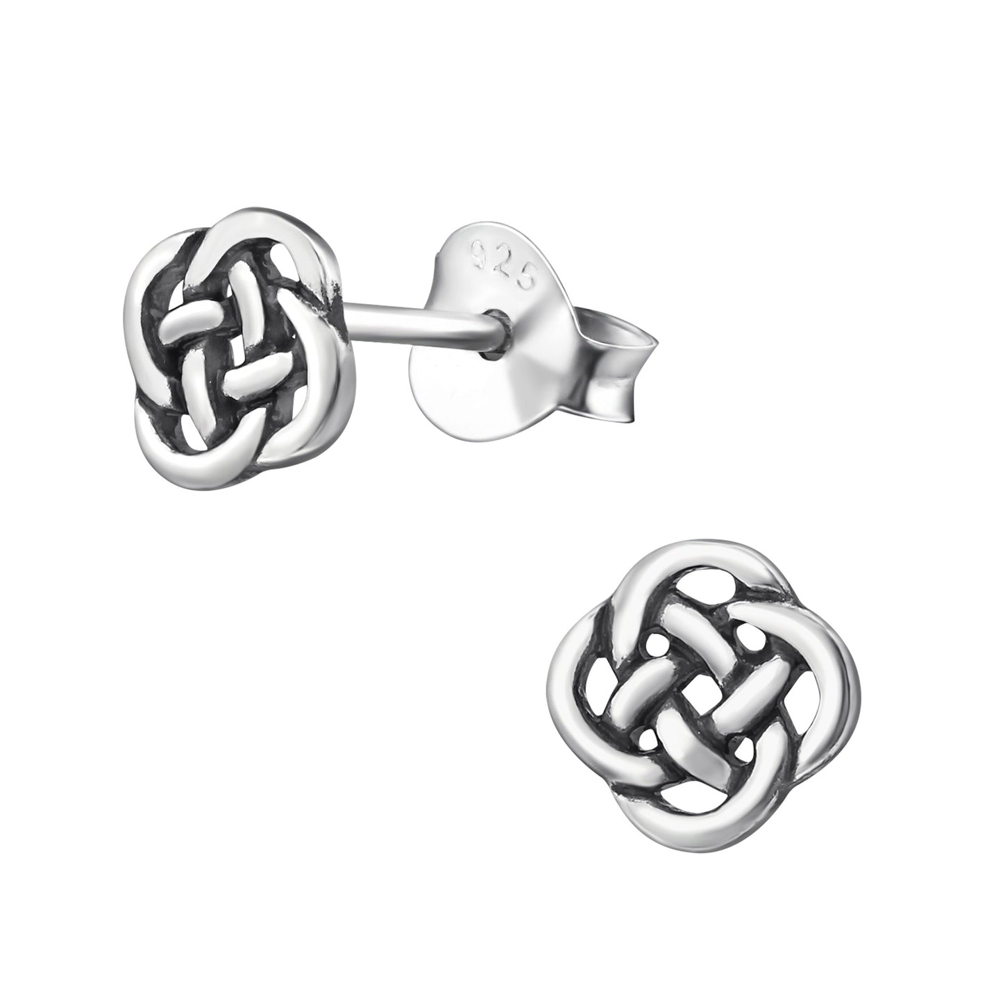 Sterling Silver Earrings- Knot Loop Studs