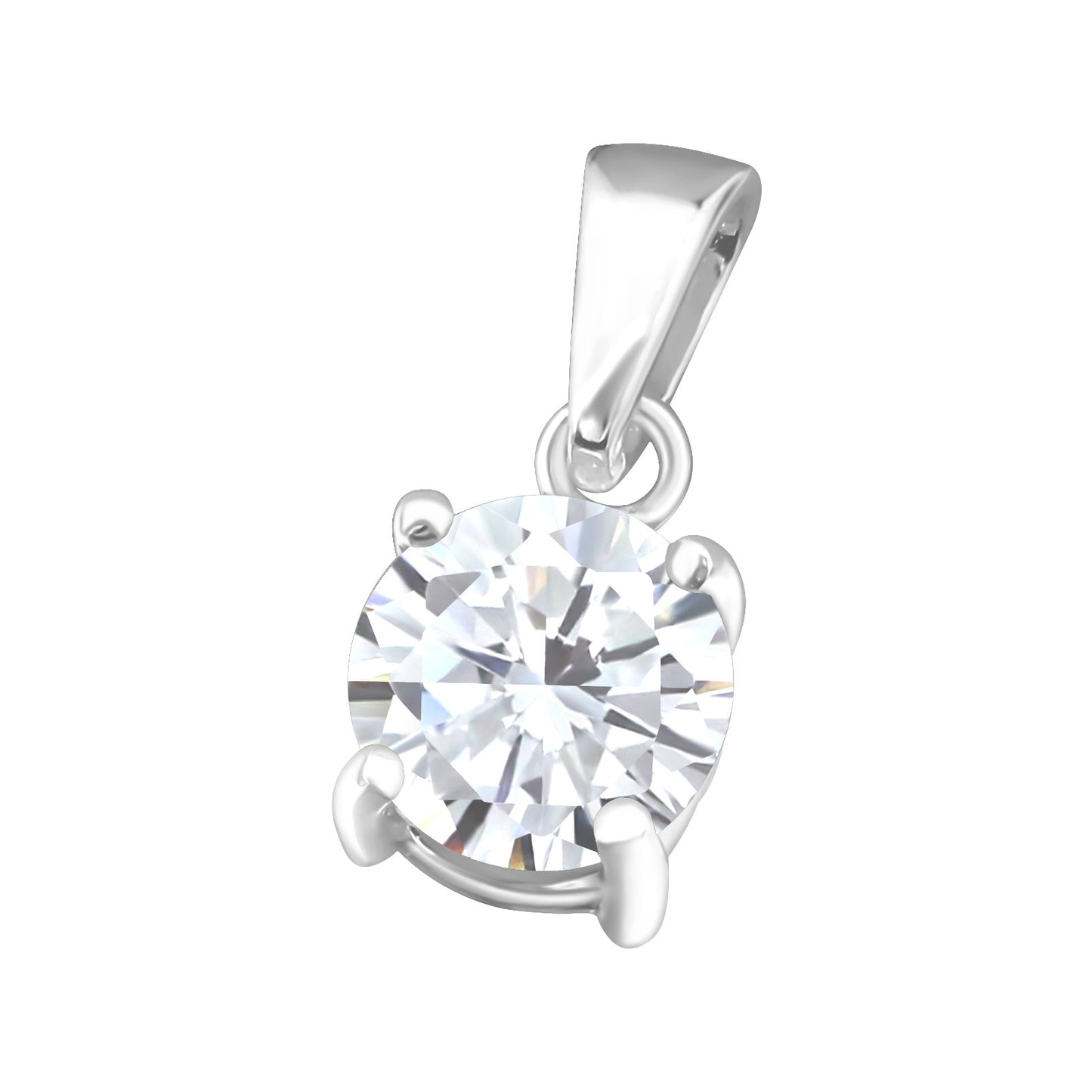 925 Birthstone Pendant - Sterling Silver & Cubic Zirconia
