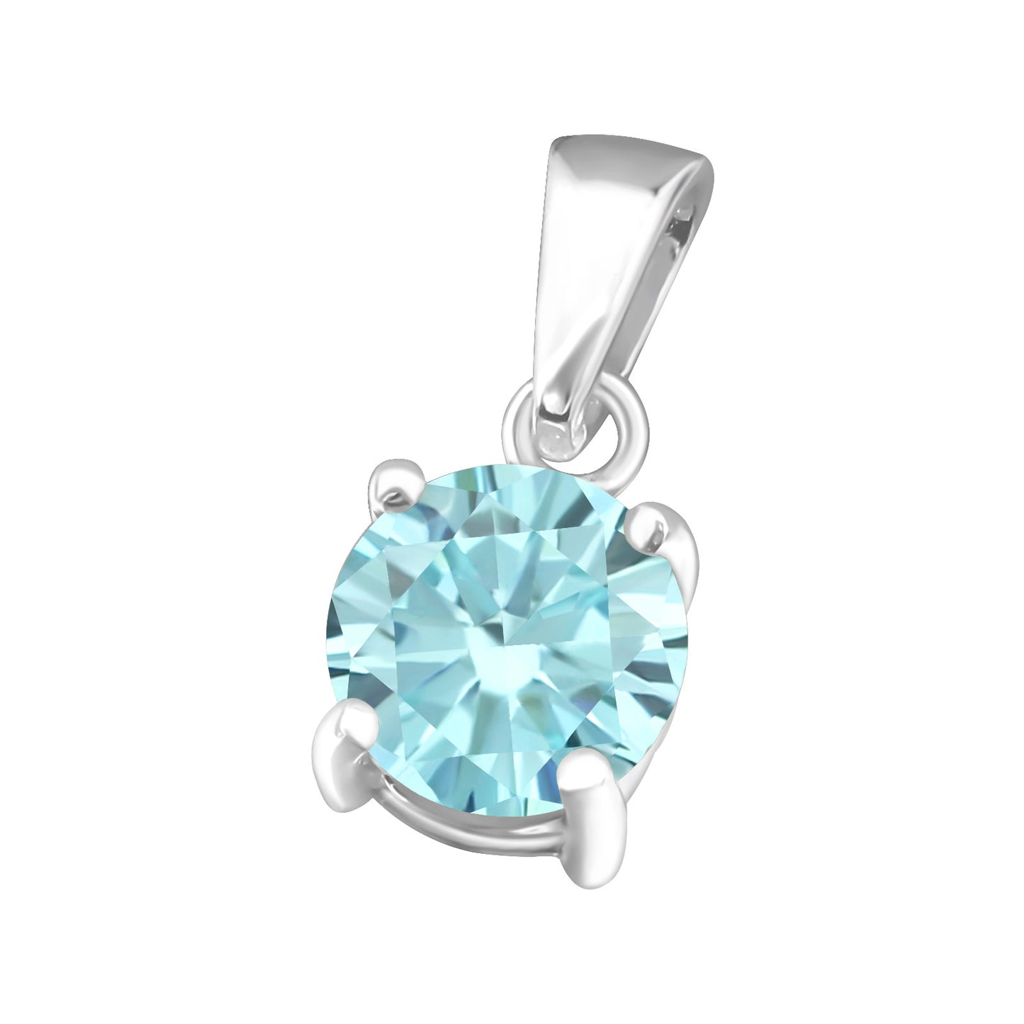 925 Birthstone Pendant - Sterling Silver & Cubic Zirconia