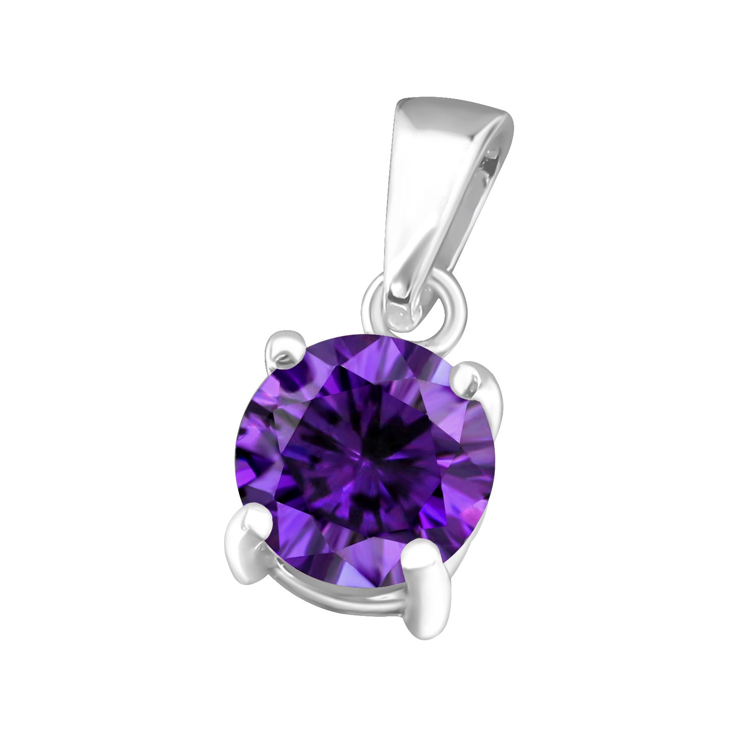 925 Birthstone Pendant - Sterling Silver & Cubic Zirconia