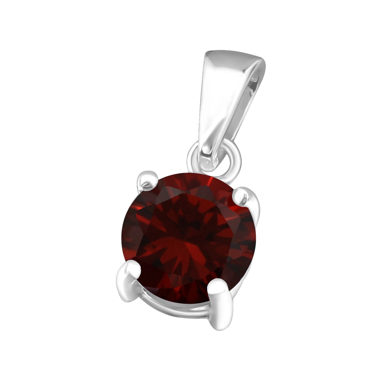 925 Birthstone Pendant - Sterling Silver & Cubic Zirconia