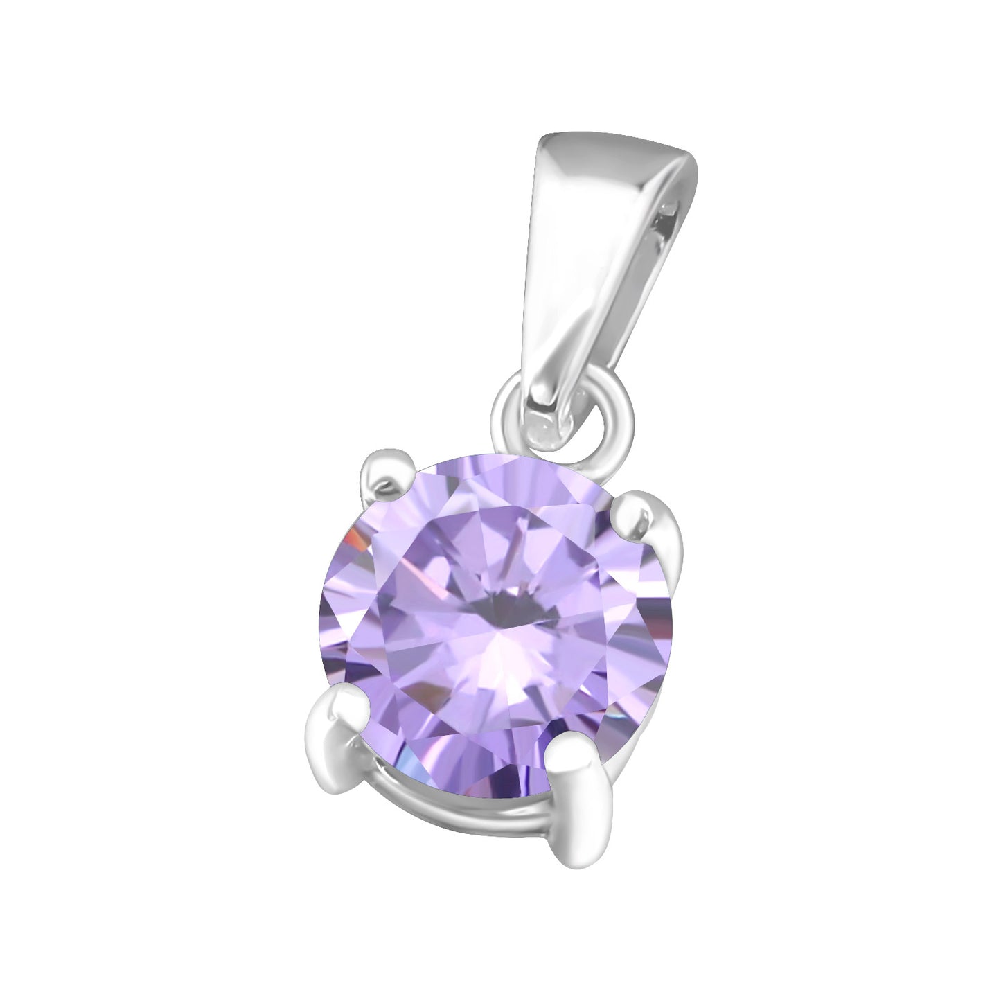 925 Birthstone Pendant - Sterling Silver & Cubic Zirconia