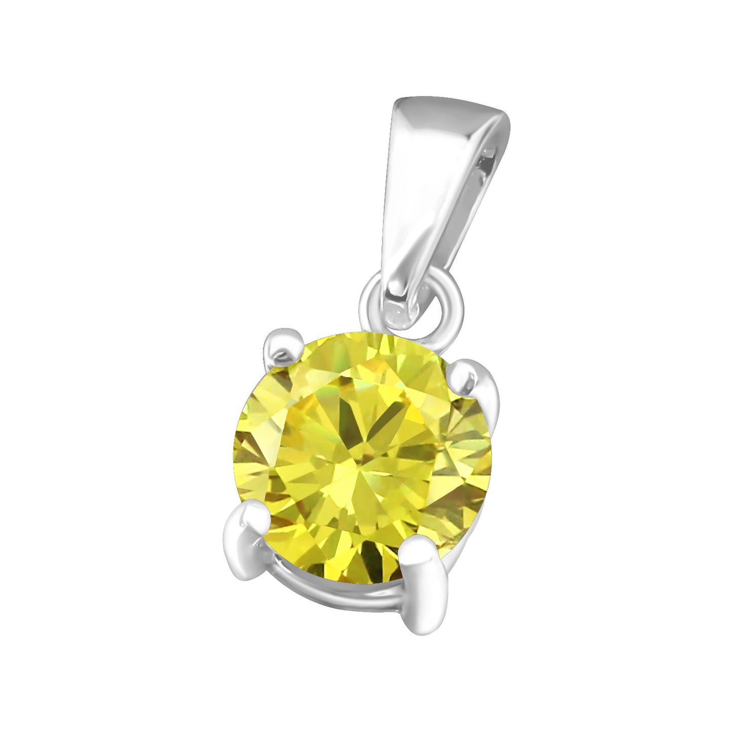 925 Birthstone Pendant - Sterling Silver & Cubic Zirconia