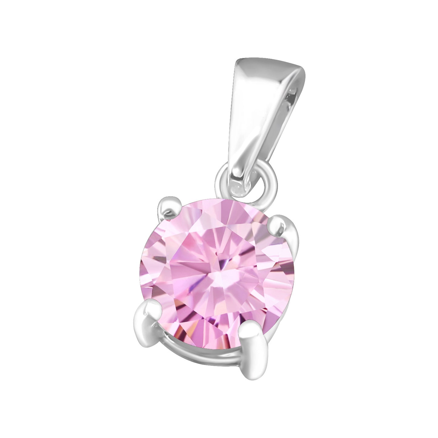 925 Birthstone Pendant - Sterling Silver & Cubic Zirconia
