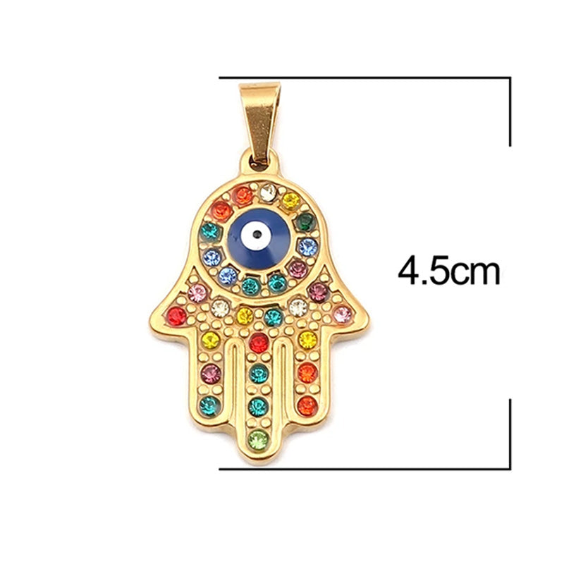 Hamsa Charm - Evil Eye Fatima Hand Protection Symbol