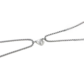 Magnetic Love Heart Necklace (2-pack): BFF & Couples Matching Necklace