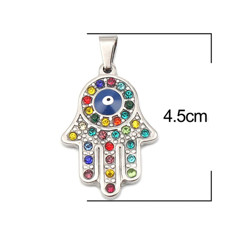 Hamsa Charm - Evil Eye Fatima Hand Protection Symbol