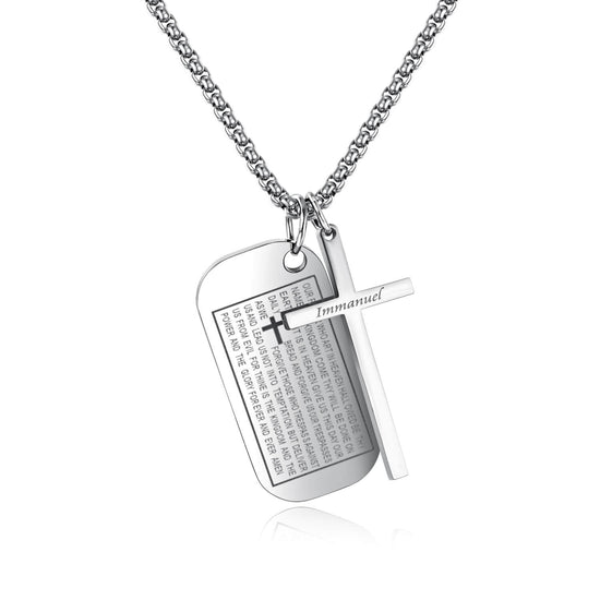 Christian Orthodox Cross Necklace, Immanuel