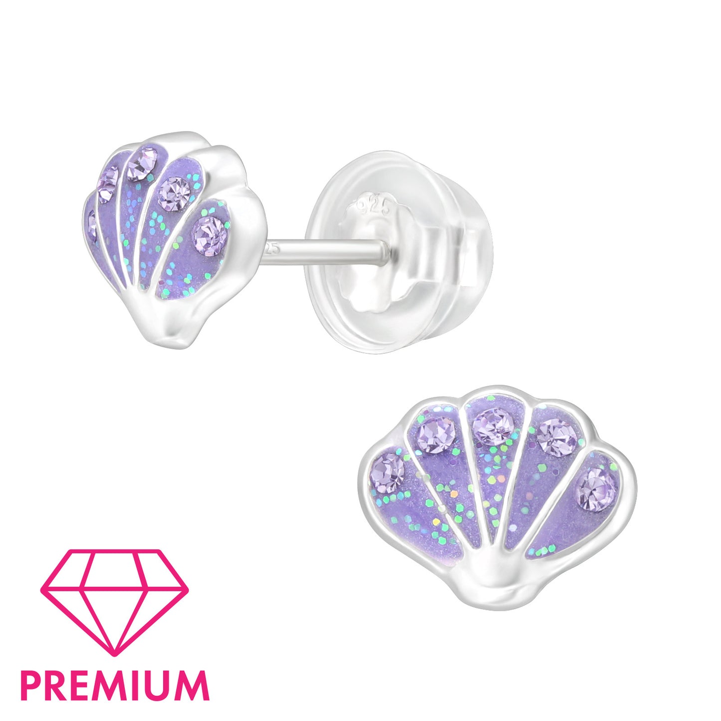 Ocean Shell Beach Earrings - Premium Sterling Silver for Kids