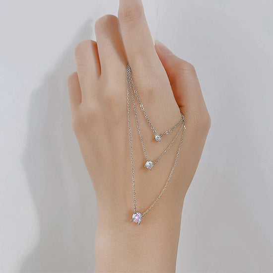 Tiny Crystal Pendant Women s Girls Sparkling Shiny Crystal Necklace Oz Jewellery Decor