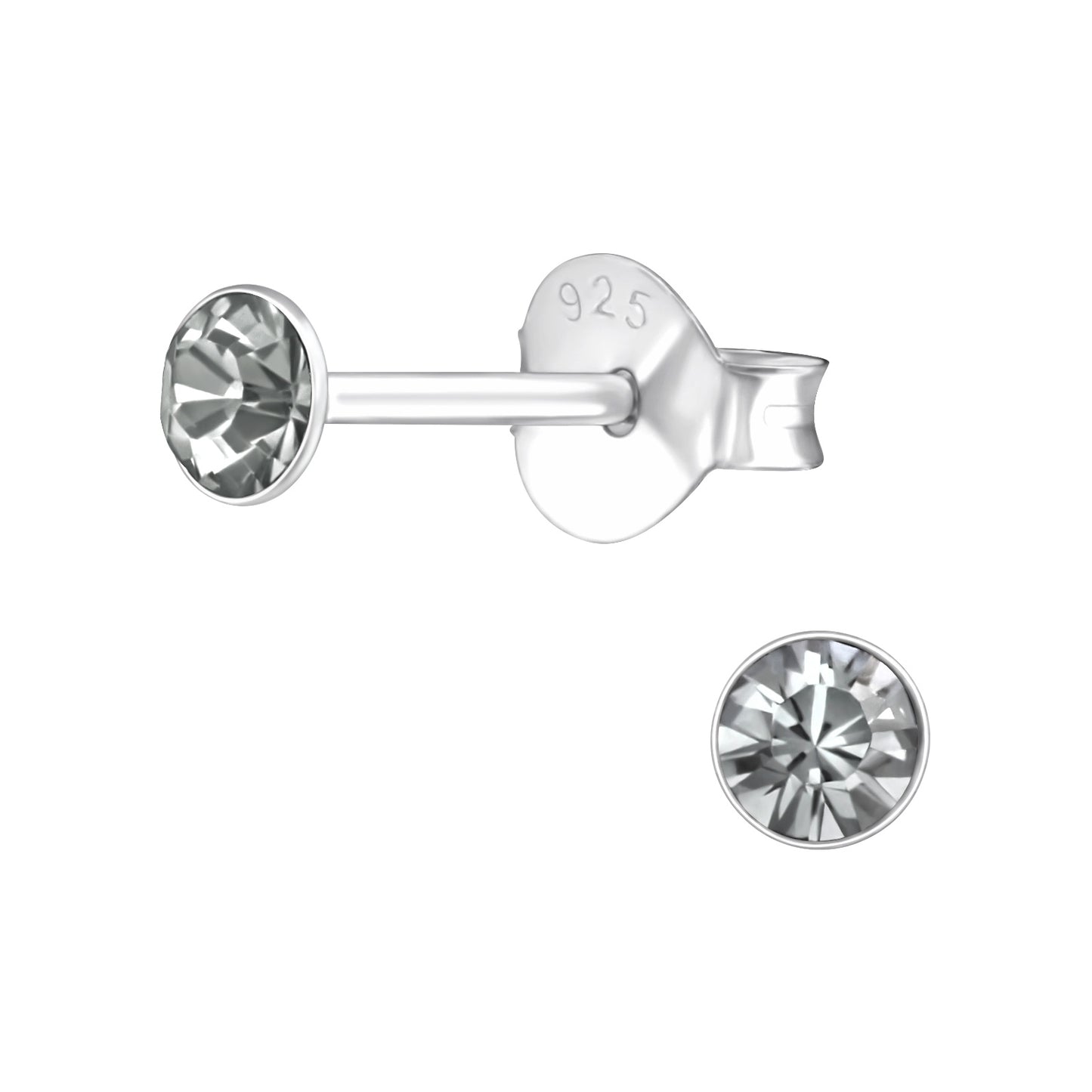 3MM STUDS (10 shades) - 925 Sterling Silver Earrings