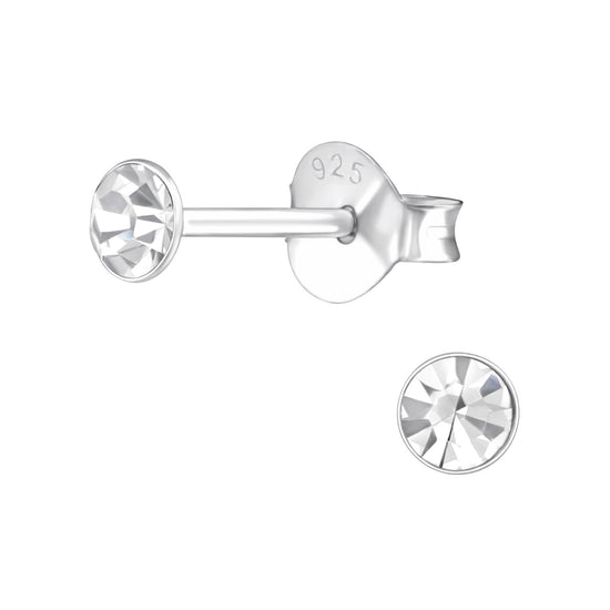 3MM STUDS (10 shades) - 925 Sterling Silver Earrings