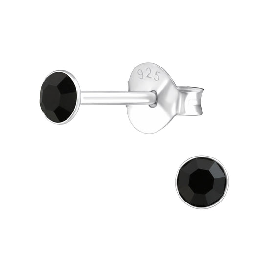 3MM STUDS (10 shades) - 925 Sterling Silver Earrings