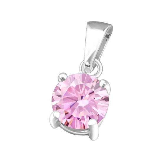 925 Birthstone Pendant - Sterling Silver & Cubic Zirconia