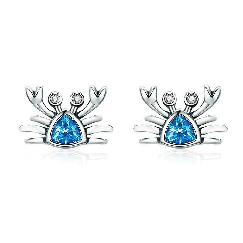 Crab Earrings - Sterling Silver