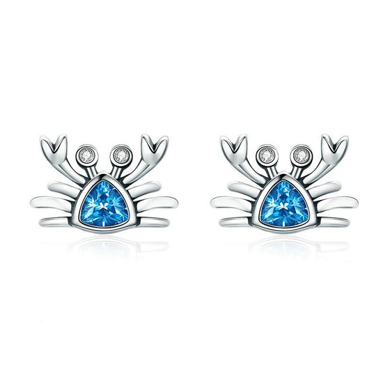 Crab Earrings - Sterling Silver