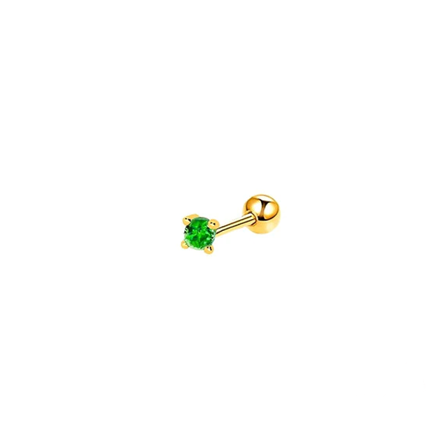 green gold stud earring screw backs 5mm